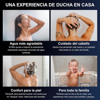 Alcachofa de ducha 360°con Filtro y Alta Prisión